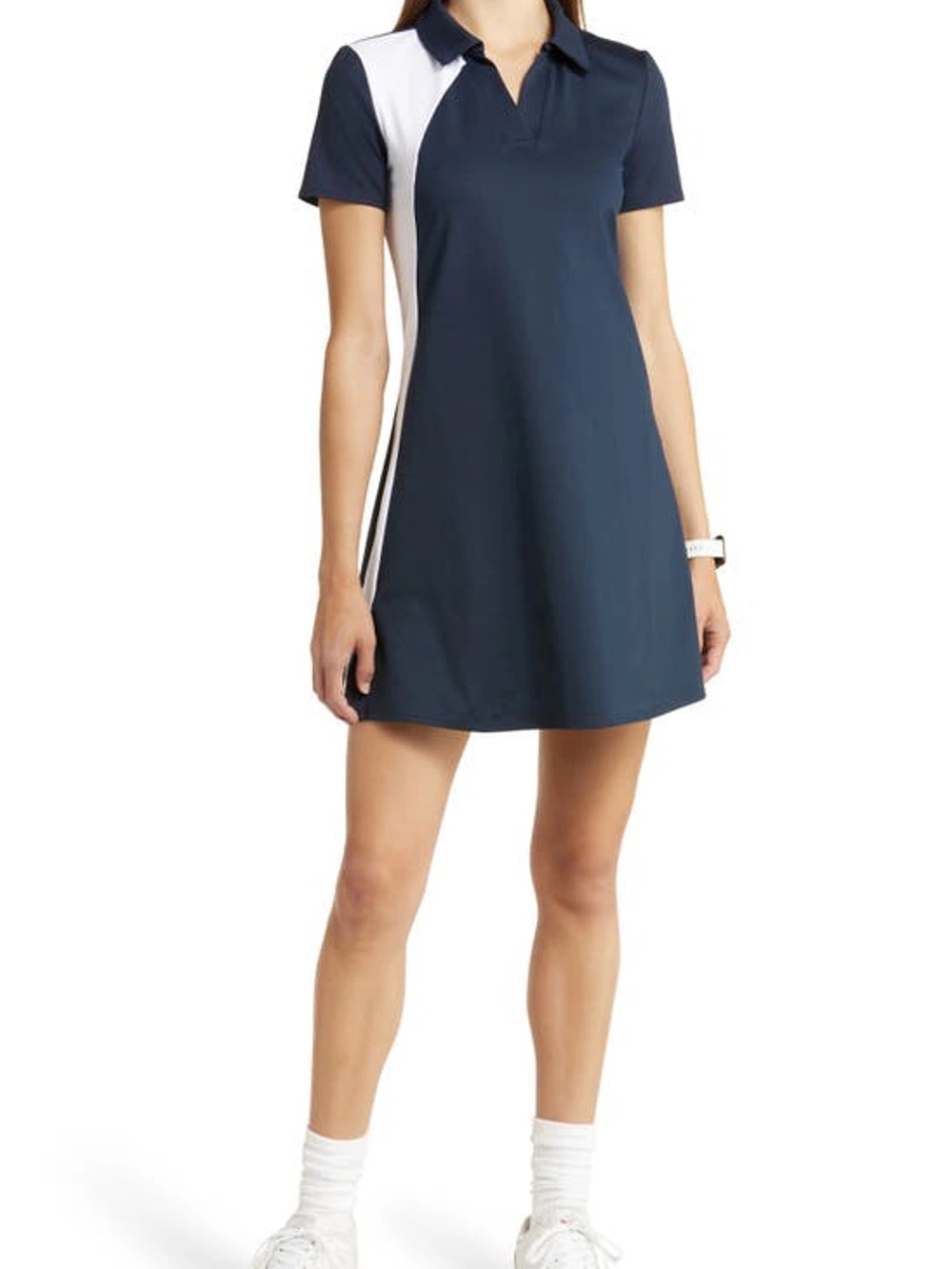 Zella- Love All Polo Dress In Navy Sapphire -Size M